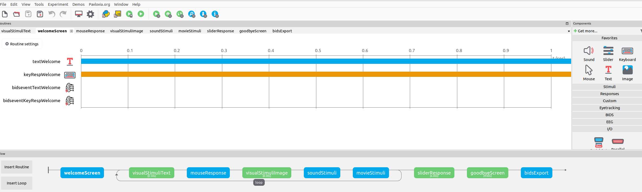 Experiment in builder view